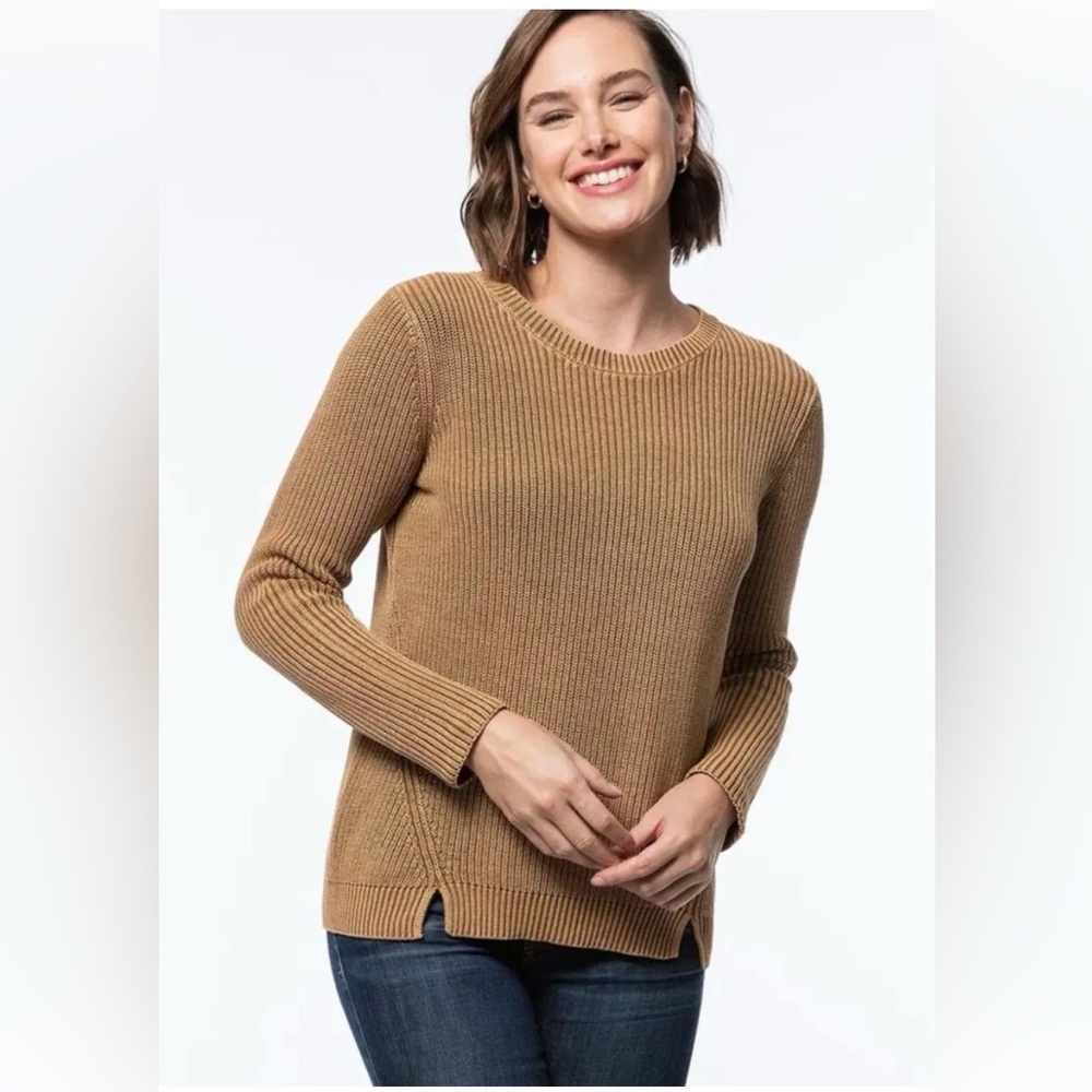 TYLER BÖE • Cotton Sweater • Vintage Mineral  Wash • Size Medium • Vicuña color